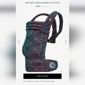 Artipoppe Baby/infant Peacock Pattern Carrier